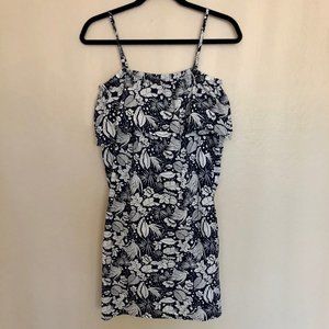 Uniqlo Floral Print Dress Spaghetti Straps Size L